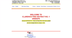 Desktop Screenshot of clarencefiredistrict.org