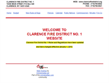 Tablet Screenshot of clarencefiredistrict.org